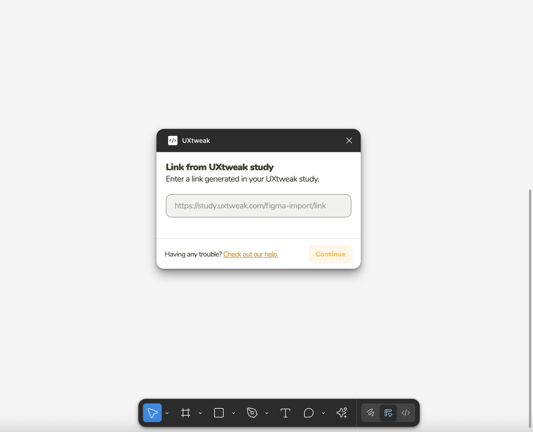 Pasting the link in Figma Plugin